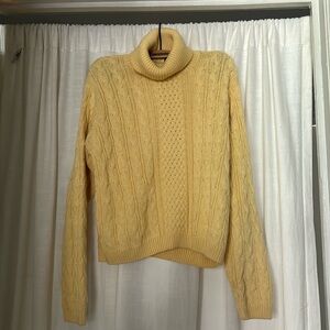100% Cotten cropped yellow sweater